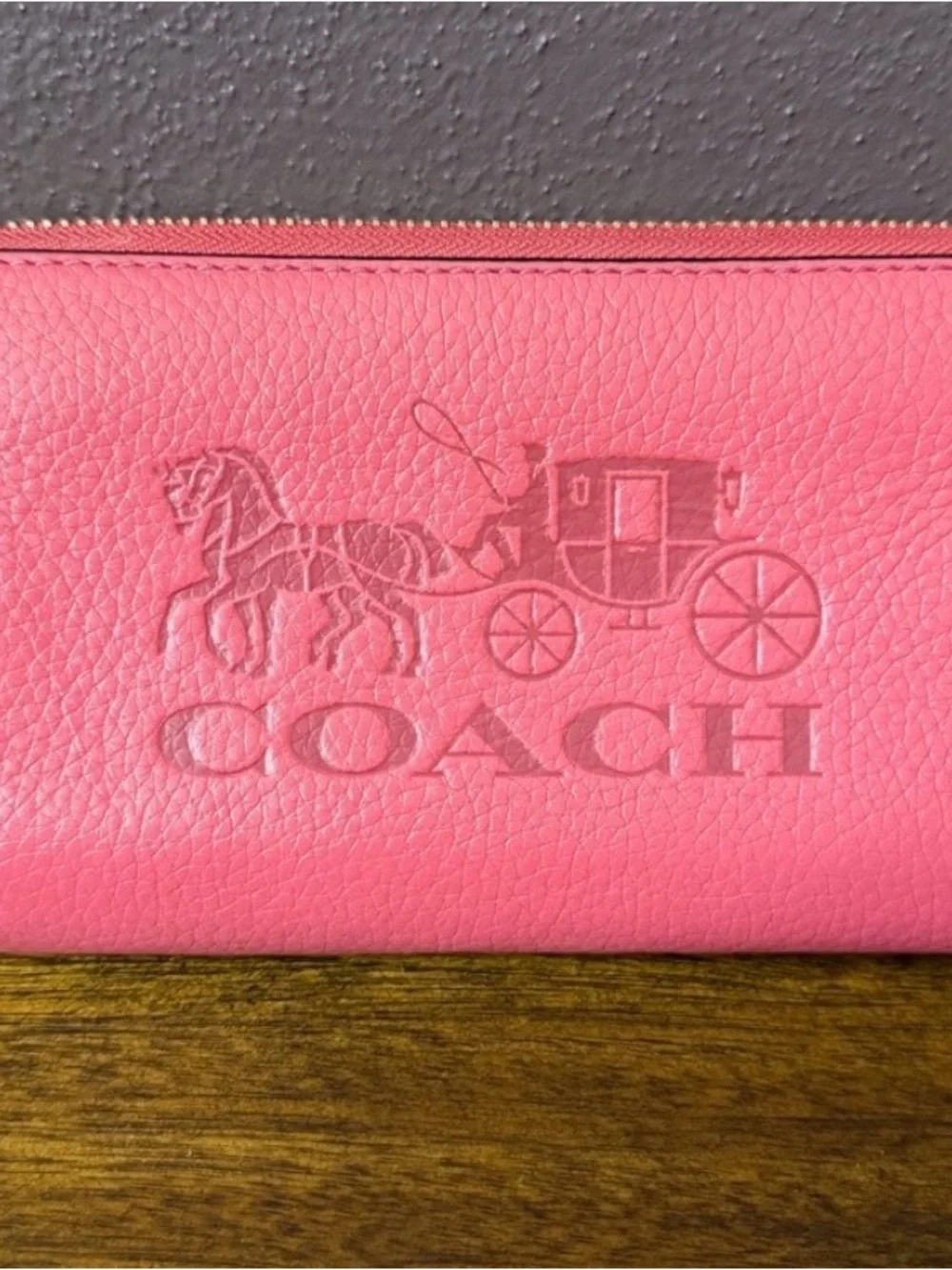 Coach Long Zip Around Wristlet Wallet with Horse & Carriage! Like new condition